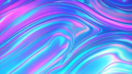 Obraz premium Holographic background pastel foil wrinkled colorful surface. The Hologram Background of 80s abstract foil soft texture crumpled in various colors. 90s blue sky pink pastel holographic gradient mesh
