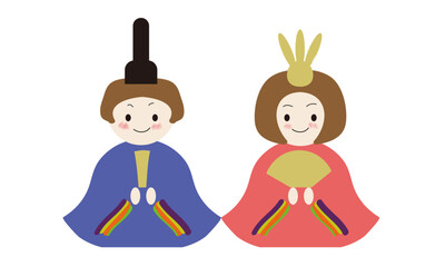 ひな人形のイラスト