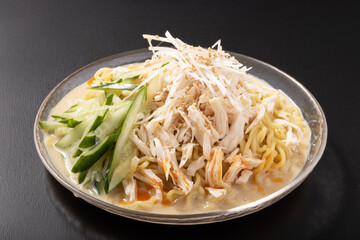 鶏ささみ豆乳冷やし麺
