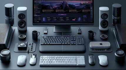 Set of digital products. Generative AI.