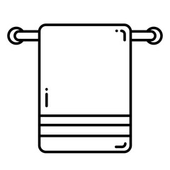 Illustration of Bath Towel design Line Icon