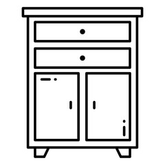 Illustration of Side Table Line Icon