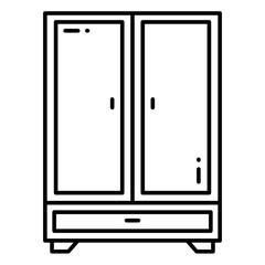 Illustration of Wardbrobe design Line Icon