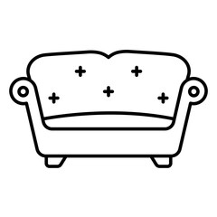 Illustration of Arm Chair design Line Icon