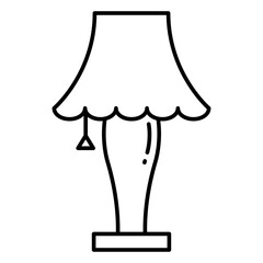 Illustration of Porch Light design Line Icon