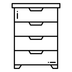 Illustration of Side Table Line Icon