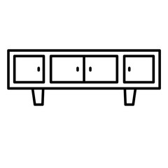 Illustration of Kitchen Shelf design Line Icon