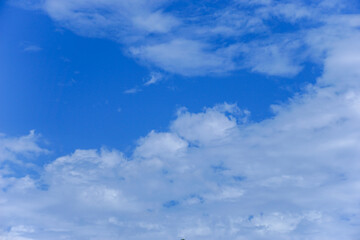 Fototapeta premium Blue sky background with clouds