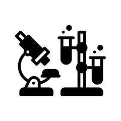 Laboratory icon set style collection in line, solid, flat, flat line style on white background