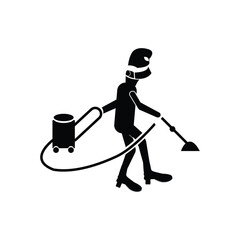 Fototapeta premium Man, person, vacuum cleaner icon