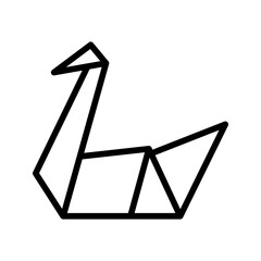 Origami icon set style collection in line, solid, flat, flat line style on white background