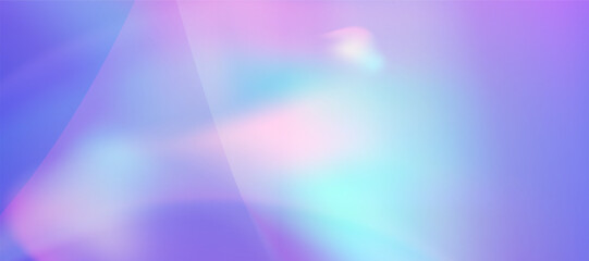 Blurred rainbow refraction overlay effect. Light lens prism effect on bright background. Holographic reflection, crystal flare leak shadow overlay. Vector abstract illustration.