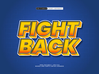 fight back editable text effect style template