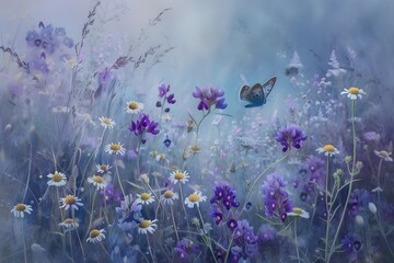 meadow with flowers
flowers in the meadow
butterfly on the meadow