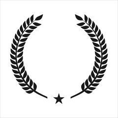 Laurel Logo Template for Emblem or Badge vector