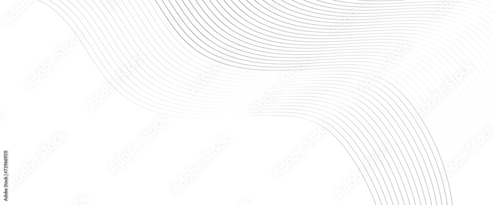 Wall mural vector white minimal seamless wavy lines pattern abstract background.