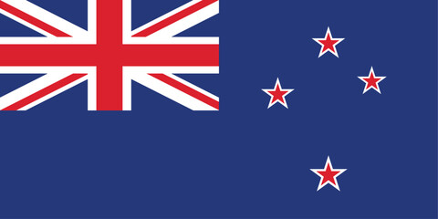 Flag of New Zealand, brush stroke background