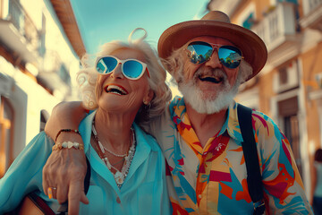 老後の夫婦の生活はハッピーで裕福なシニア旅行 - Powered by Adobe