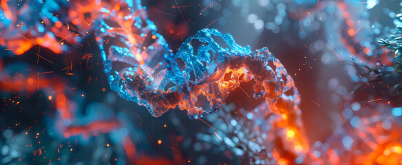 a dna in abstract