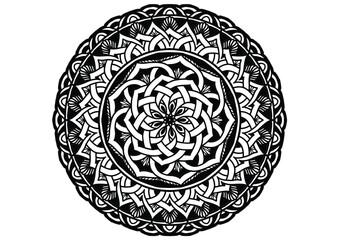 Flower mandala decorative element vintage oriental pattern Vector illustration Islam, Arabian, Indian, Moroccan, Spanish, Turkish, Pakistani, Chinese, mystical, Ottoman patterns, coloring book page.