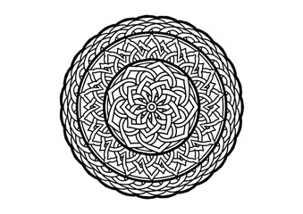 Flower mandala decorative element vintage oriental pattern Vector illustration Islam, Arabian, Indian, Moroccan, Spanish, Turkish, Pakistani, Chinese, mystical, Ottoman patterns, coloring book page.