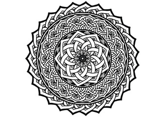 Flower mandala decorative element vintage oriental pattern Vector illustration Islam, Arabian, Indian, Moroccan, Spanish, Turkish, Pakistani, Chinese, mystical, Ottoman patterns, coloring book page.