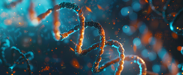 a dna in abstract - obrazy, fototapety, plakaty
