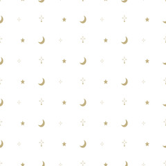 Twinkle gold baby seamless pattern with  star