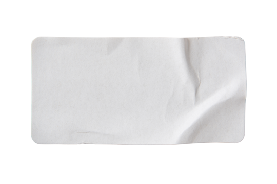 Rounded rectangle paper sticker