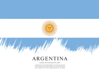 Flag of Argentina vector illustration