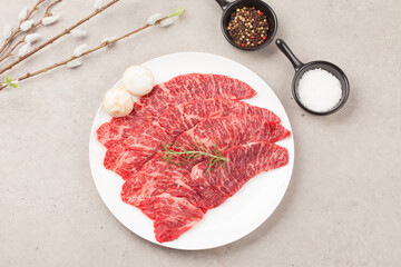  Beef: Meat attached to the top of a cow's ribs.
