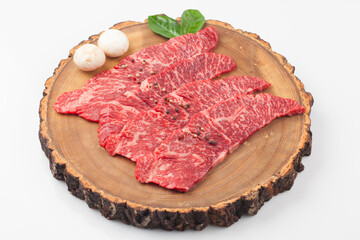  Beef: Meat attached to the top of a cow's ribs.