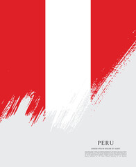 Flag of Peru, vector illustration background