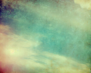 Fototapeta na wymiar Grunge retro sky background