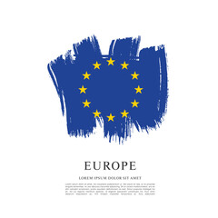 Flag of Europe, vector illustration 
