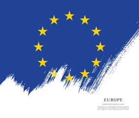 Flag of Europe, vector illustration 