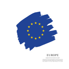Flag of Europe, vector illustration 