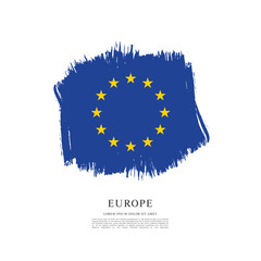 Flag of Europe, vector illustration 
