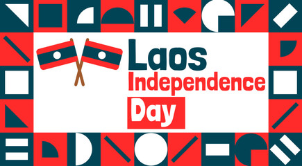 Laos Independence Day celebration Vector Illustration