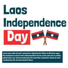 Laos Independence Day celebration Vector Illustration