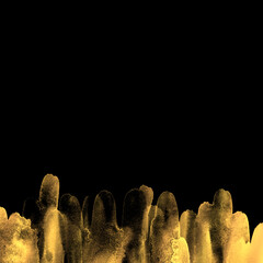 黒背景に金色のような水彩の背景イラスト