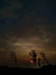 Fototapeta na wymiar sunset in the sky 