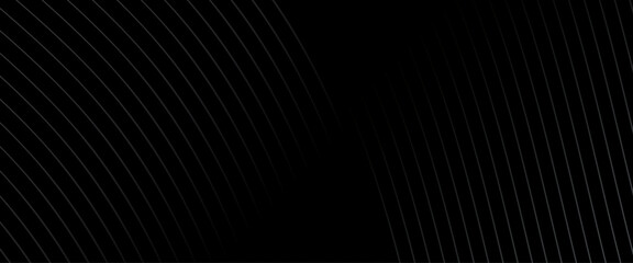 Vector black background with line curve design, Wavy lines background, warped and curved lines wallpaper, black minimalistic design template. - obrazy, fototapety, plakaty