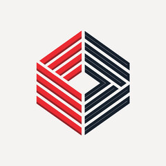 Fototapeta premium Elegant Logo Mark with Contemporary Branded Lines