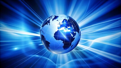 Fototapeta na wymiar Blue Vivid Globe Globalization Concept