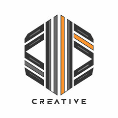 Creative Logo Concept with Abstract Branded Lines