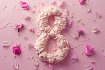 Delicious number eight ice cream treat for womens day celebration