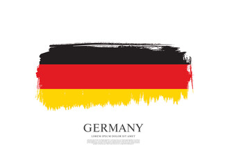 Obraz premium Flag of Federal Republic of Germany, brush stroke background