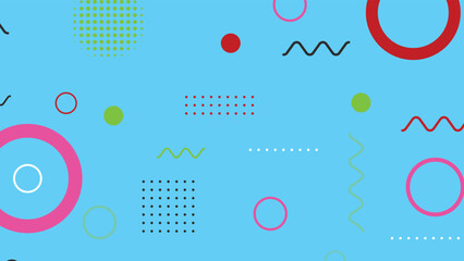 Trendy modern abstract background with memphis elements