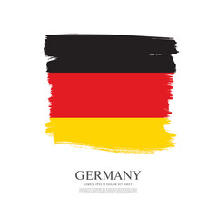 Flag of Federal Republic of Germany, brush stroke background